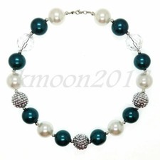 Fashion Women Acrylic Pearl Chunky Beads Kids Gumball Bubblegum Necklace Gift