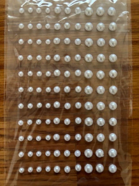 Craftbuddy EE. UU. 110 piezas Tamaños Mixtos 3,4,5 mm Autoadhesivo Marfil Perla Gemas, Hágalo Usted Mismo Foto 4 de 4