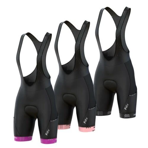 FDX Women All Day Bib shorts 3D Gel Chamois Padded Tights Pockets