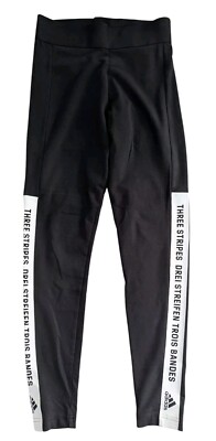 Adidas Women's SID Tight CZ5674 Black White Leggings Jogger Pants Stripes 