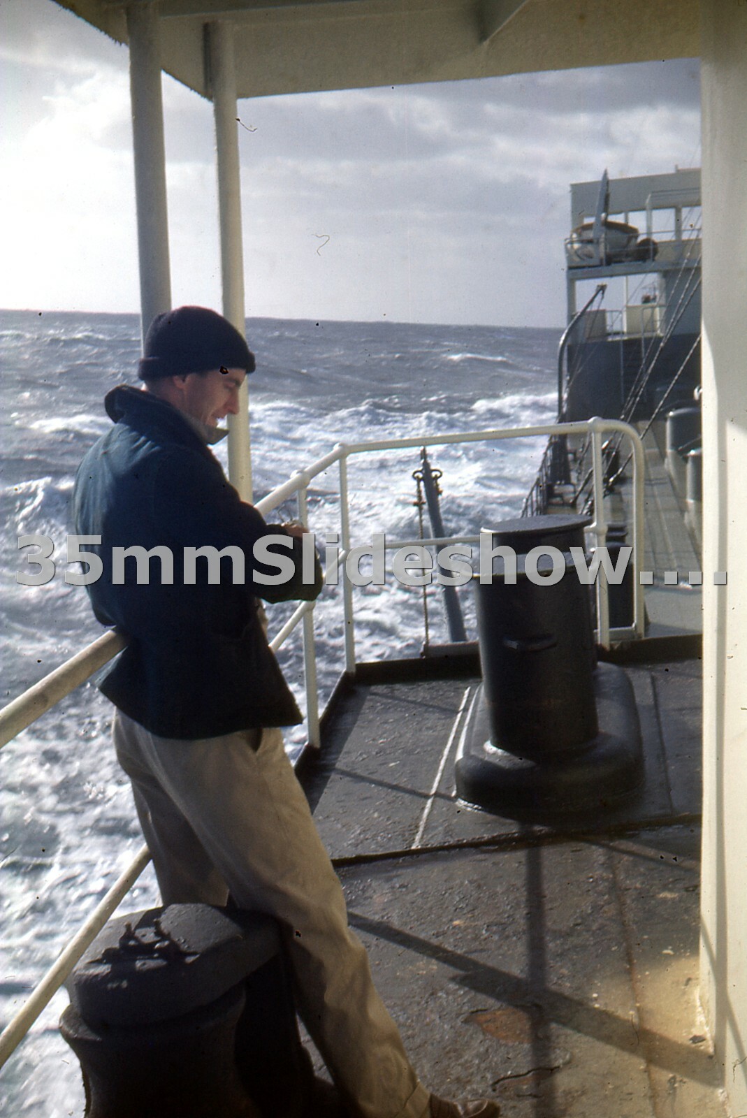 T035_ 107 35mm Slide 1950's Working on a Shipping Vessel (4)
