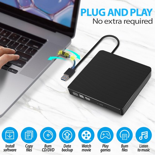 USB3.0 Portable External CD DVD Drive USB 3.0 Player Burner Writer For Laptop PC - 第 40/53 張圖片