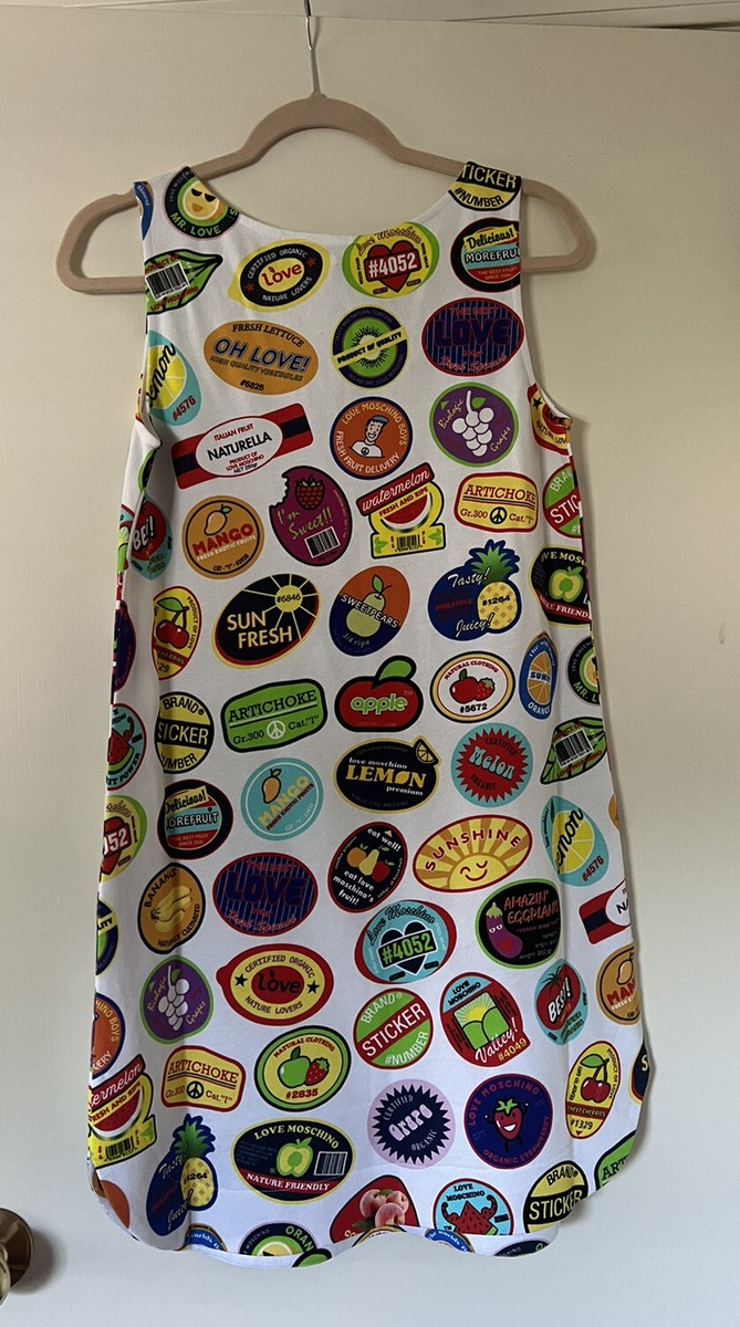 Love Moschino - Fruit Sticker Dress - Size 40/ US Size 4- NWT | eBay