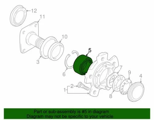 Rolamentos de roda dianteira genuínos GM 1998-2001 Chevrolet Tracker direita esquerda 96057729 - Imagem 2 de 2