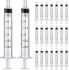 Jotia 50Pcs 3Ml Bulk Plastic Syringe, without Needle, Liquid Measuring Syring...