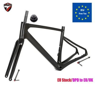 TWITTER Carbon Bicycle Frameset Gravel 45C Tire Thru Axle 12x142mm Cyclocross EU Stock