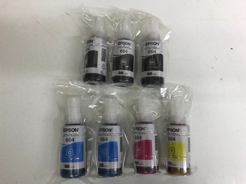 Posten von 7 Original Epson 664 Tintenflaschen (Exp. 2020/2021)