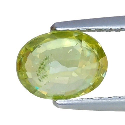 1.67 CTS GREENISH YELLOW NATURAL SPHENE OVAL LOOSE GEMSTONES - Picture 3 of 3