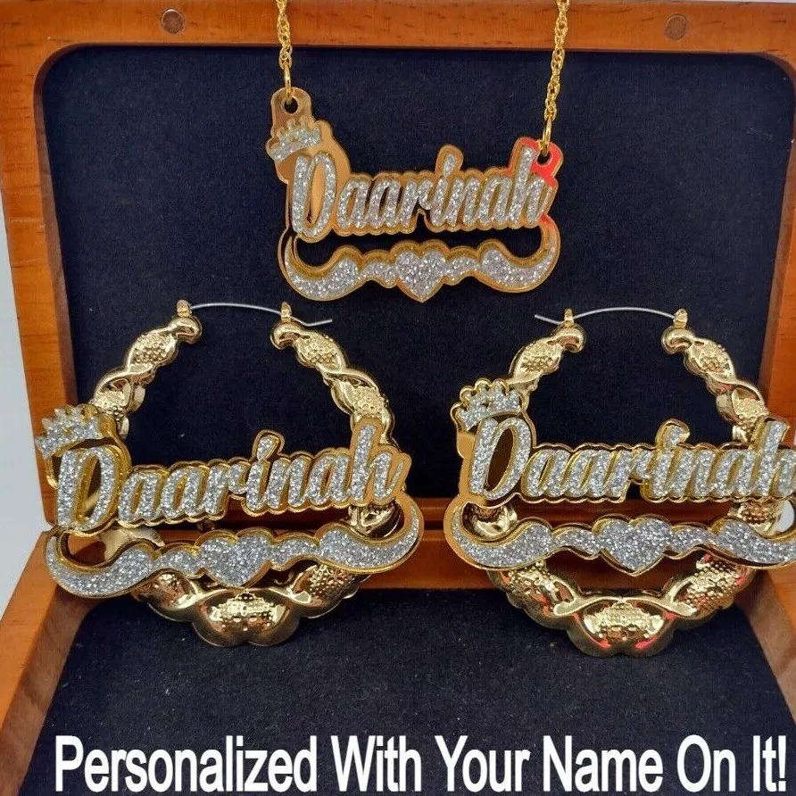Earrings with your sale name on it