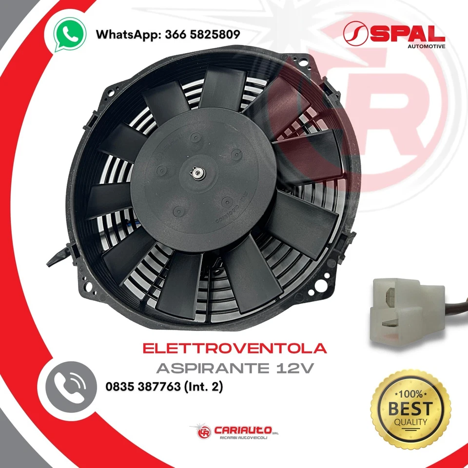 Ventilatore Aspirante Ventola Assiale Spal VA07-AP12/C-31A, 12v Diametro 225mm - Immagine 2 di 4