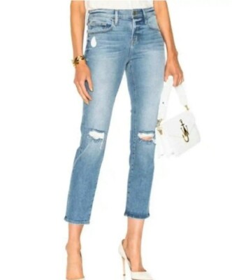Frame Denim Le Boy Jean In Mclane Wash Sz 29 Distressed (E