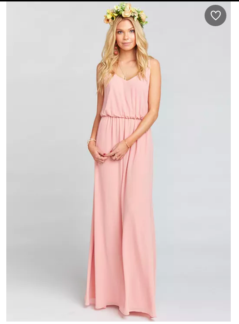 rosebud bridesmaid dresses Kendall Maxi Dress ~ Rosebud Chiffon by Show Me Your Mumu