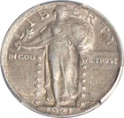 1921 XF45 Standing Liberty Quarter, PCGS 45405919