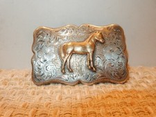 Vintage Diablo MFG.Co Sterling Silver Horse Belt Buckle