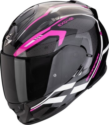 CASCO HELMET MOTO INTEGRALE SCORPION EXO 491 KRIPTA NERO ROSA TG M