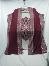 Energe World Wear - Kimono Style Open Front Drape Cardigan - Women's Size Large