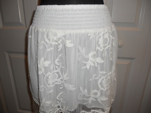 NEU MIT ETIKETT DENIM & SUPPORT RALPH LAUREN BOHO FRANSENROCK ELFENBEIN GRÖSSE SMALL - Bild 9 von 10