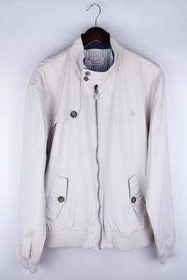 Pinguin Herren Bomberjacke Freizeit Freizeit Winddicht Beige Baumwolle Größe XL