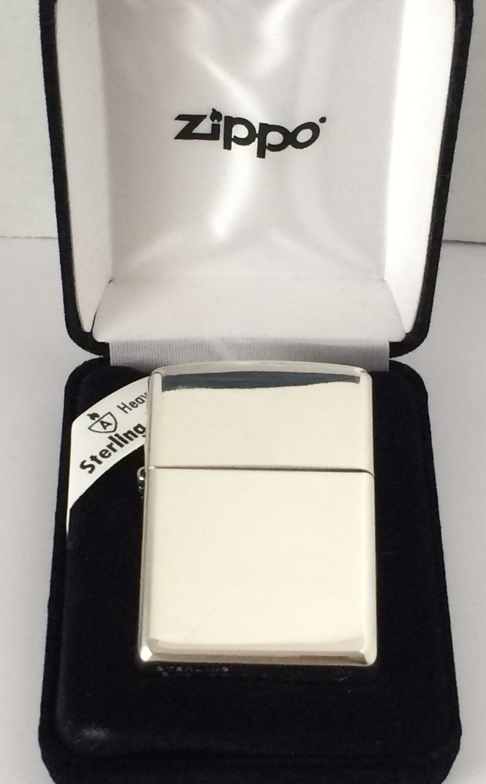 New Armor Sterling Silver Zippo Lighter With High Polished Finish, # 26, New In Box.