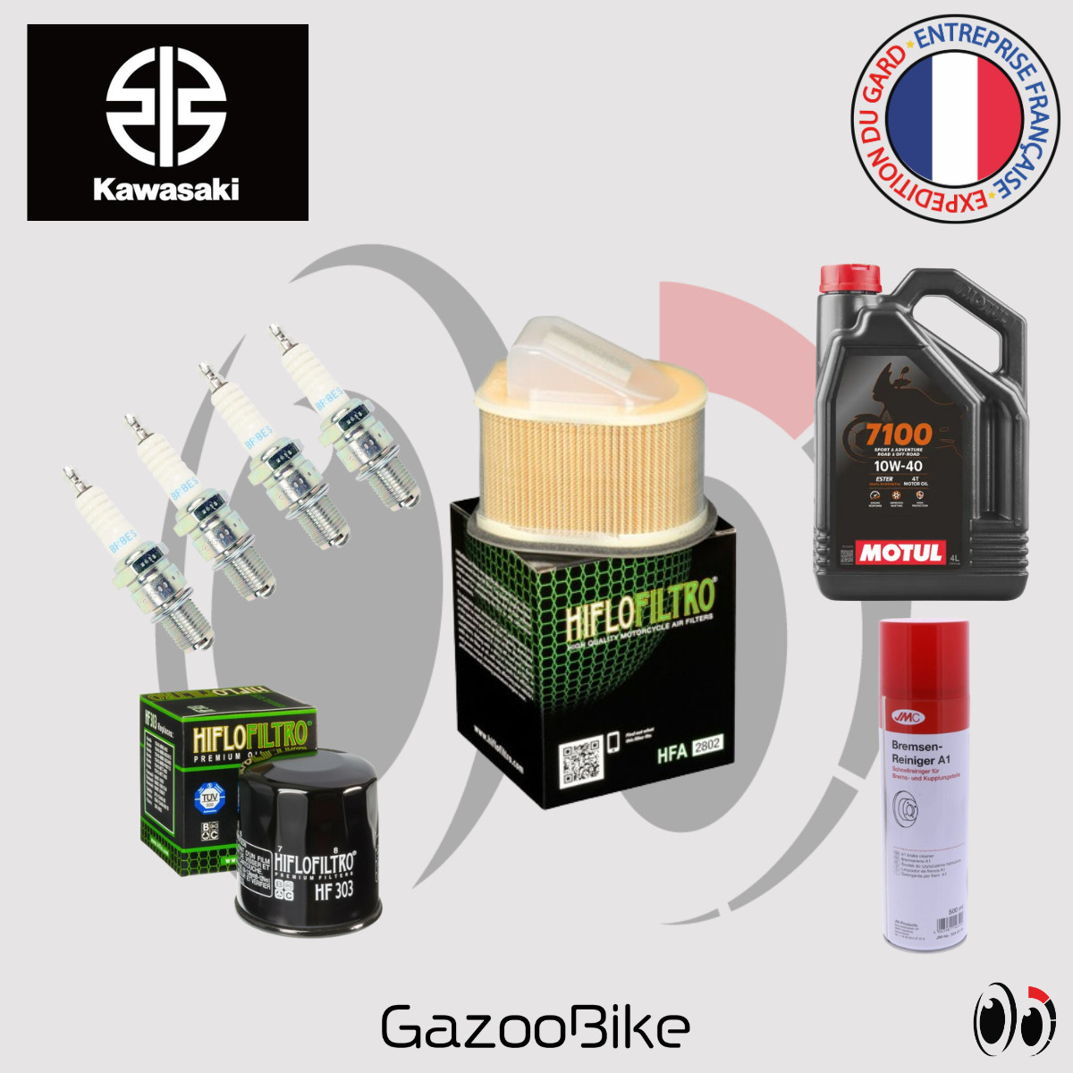 Kit vidange KAWASAKI Z750 1982 pack huile MOTUL 7100 10w40 et filtre