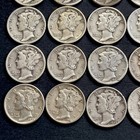 Mercury Dime Lot Of (30) 1917-1945 Circulated 90% Silver US Coins — photo 7