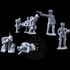 WW2 French Infantry HQ: 28mm 1/56 Wargames and Collectors Miniatures
