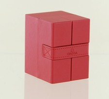 Omega Uhrenbox Reisebox für Damenmodelle Kunstleder Rot
