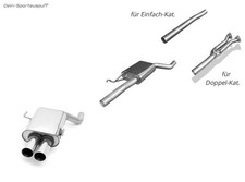Fox Komplettanlage ab Einfach-Kat Audi 80 quattro B4 Limo Avant Serienheck 2x76