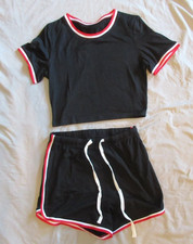 Ladies 2 Piece Workout Set/ Lounge Set Shorts and Top size M