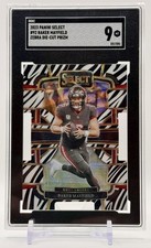 2023 Panini Select Tampa Bay Buccaneers Baker Mayfield # 92 Die-Cut Zebra Prizm