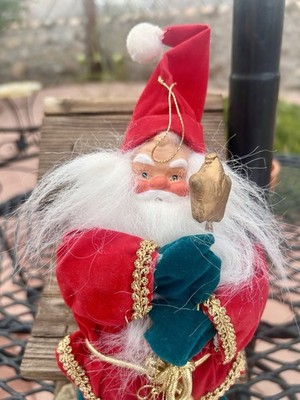 Vintage Neiman Marcus Old World Victorian Christmas Holiday Santa Stocking