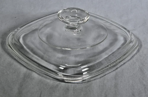 Vintage PYREX 7” Clear Glass Lid A-7-C Big Knob