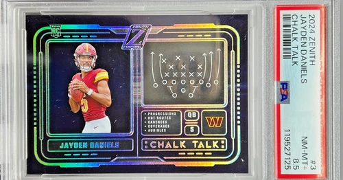 2024 PANINI ZENITH CHALK TALK #3 JAYDEN DANIELS ROOKIE RC PSA 8.5