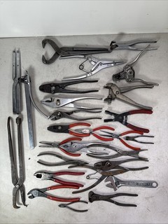SNAP ON Lot Of 27 Mixed Hand Tools Pliers Channel Locks Specialty