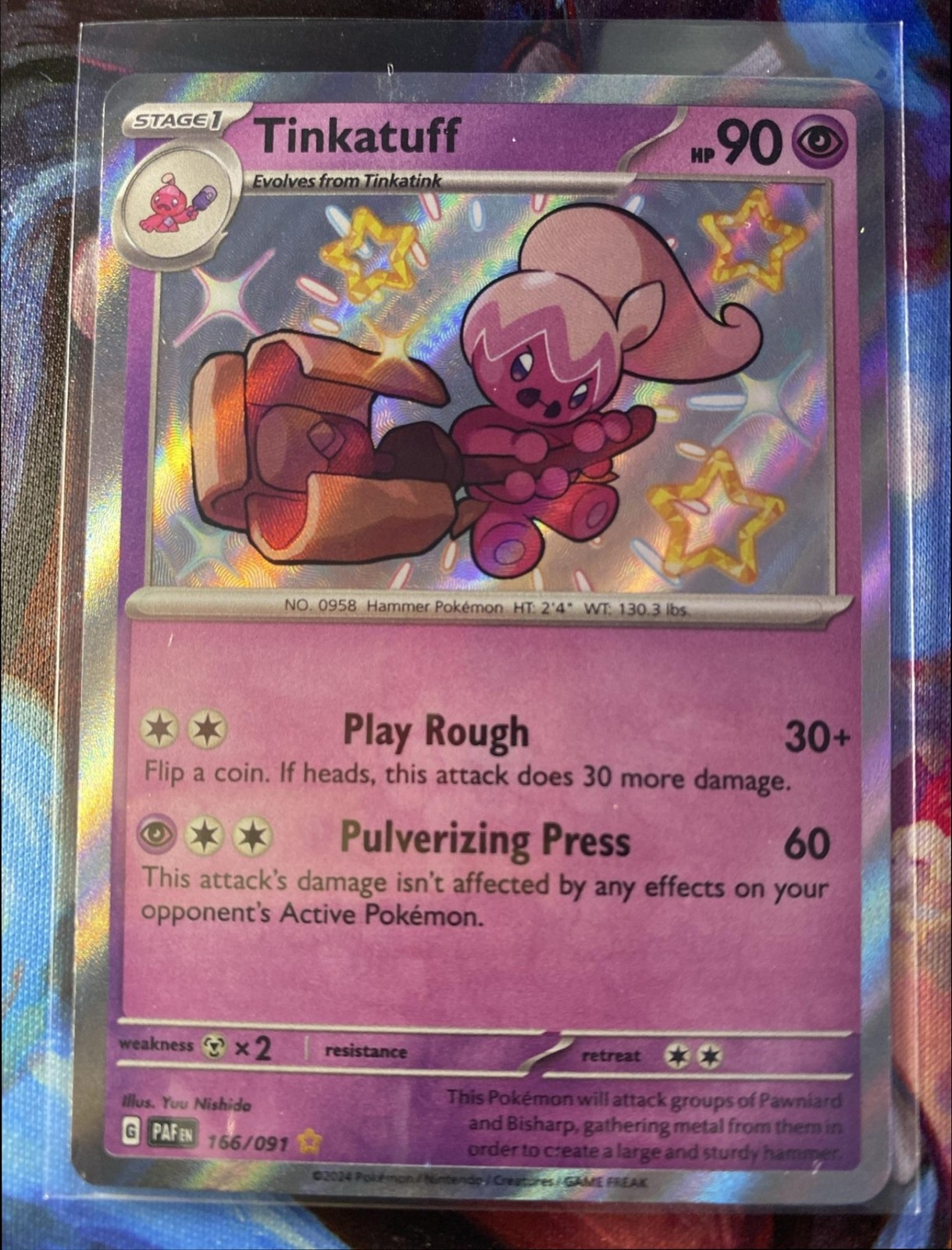 2024 Pokemon Paldean Fates Tinkatuff #166/091