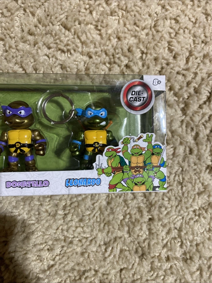 Teenage Mutant Ninja Turtles (1987) Metalfigs 2.5" Die-Cast Llavero Paquete de 4 Nuevo Foto 4 de 4