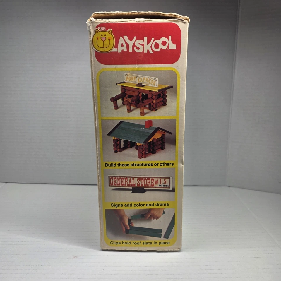 VTG Playskool Lincoln Logs Set #885 General Store (1978) 79/103 Pc Made in USA - Image 4 of 4