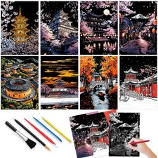 Scratch Art Book City Bloom Scratch Reveal Painting Adults Return Gifts Party