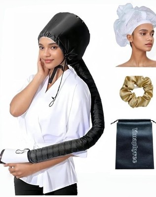 Hair Dryer Bonnet with Plopping Net,Hair Drying Bonnet for Blow Dryer,Portabl...