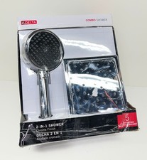 Delta Modern 5-Spray Wall Mount Dual Fixed and Handheld Shower Head in Chrome