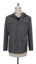 Kiton Gray Polyester Solid Jacket - 38/48 - KT222242