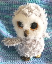TY Beanie Boos Owl Owlette Plush 7" Stuffed Animal Gold Eyes