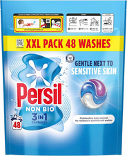 Persil Non Bio 3 in 1 Washing Capsules – 48 Washes, Gentle on Skin Laundry Pods