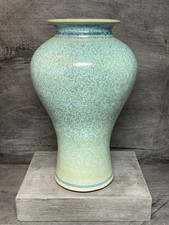 Louis Mulcahy Pottery Speckled Green Shouldered Vase Dingle Ireland Vin