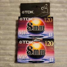 TDK 120MP 8mm 120 Minute Premium Camcorder Video Tapes - P6-120MP Lot Of 2