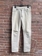 Vintage Helmut Lang Jeans Sz 30, Raw Denim, Turn Up Cut Italy 90  s