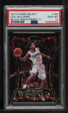 2019 Select Premier Level Hybrid Black Disco Prizm 1/1 Lou Williams PSA 10 02zh