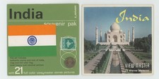 INDIA Souvenir Pak View-Master Packet B-235 with Stamp Flag Coin Exc. Cond.