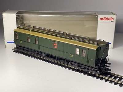 Märklin 3 Schienen 4229 Deutscher Postwagen Wagen K.W.St.E mit Beleuchtung - Spur HO