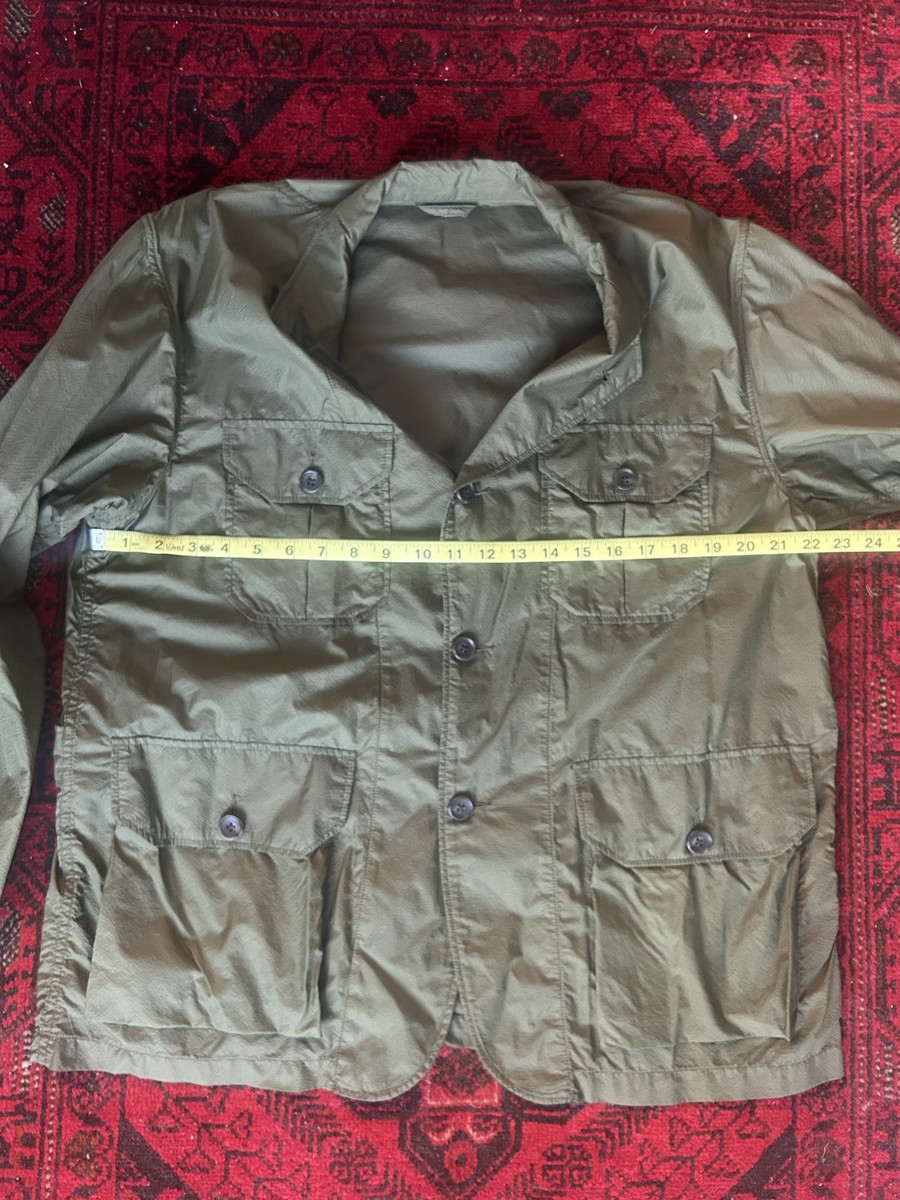 Engineered Garments Bedford Chore Jacket Green Nylon Ripstop Safari New York M View 4